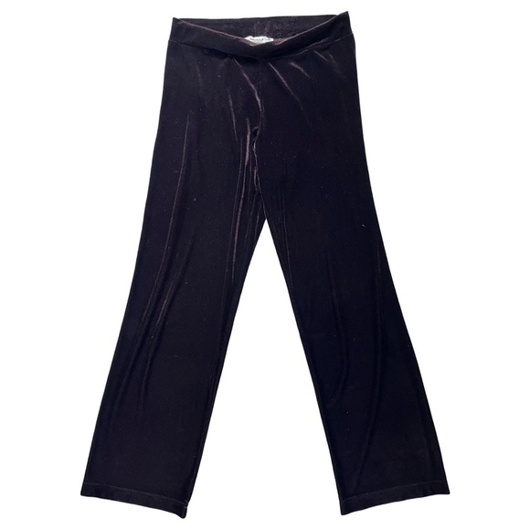 Vintage Oscar de la Renta Chocolate Brown Velour Pants - Picture 1 of 6